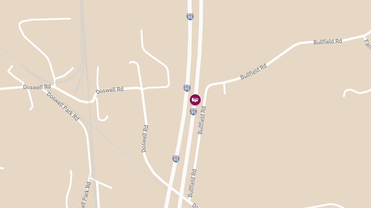 1 Injured in Overturned Vehicle Crash on I-95 S