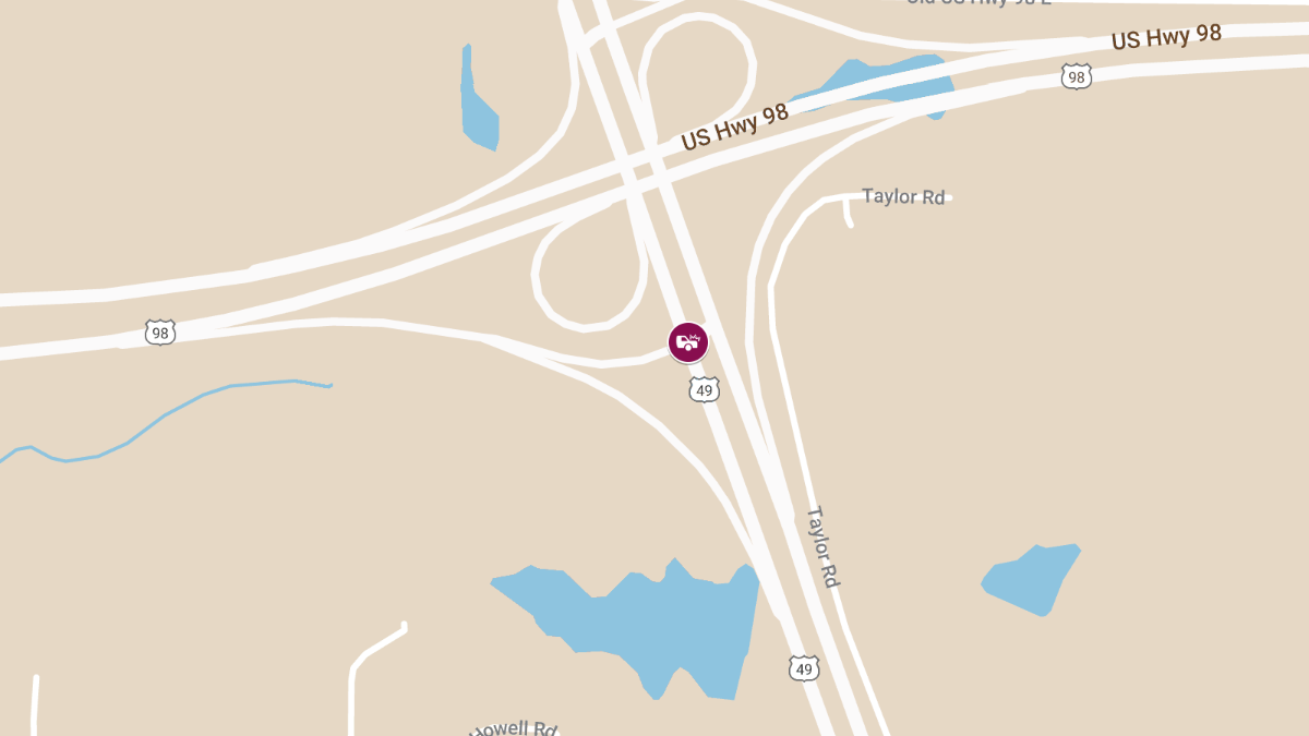 1 Killed, 2 Injured in Two-Vehicle Crash on Hwy 49 near Hwy 98