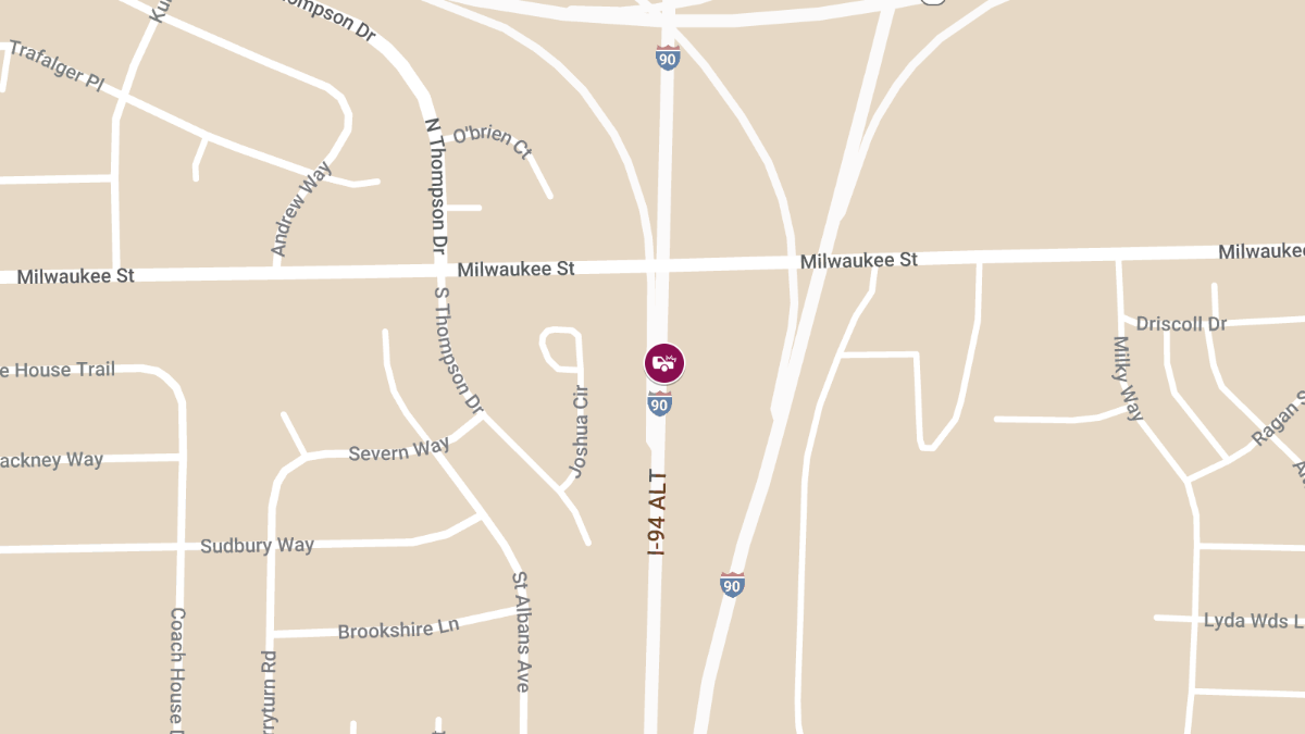 Accident on I/90 near MM 156.4 WB, Injury Reported
