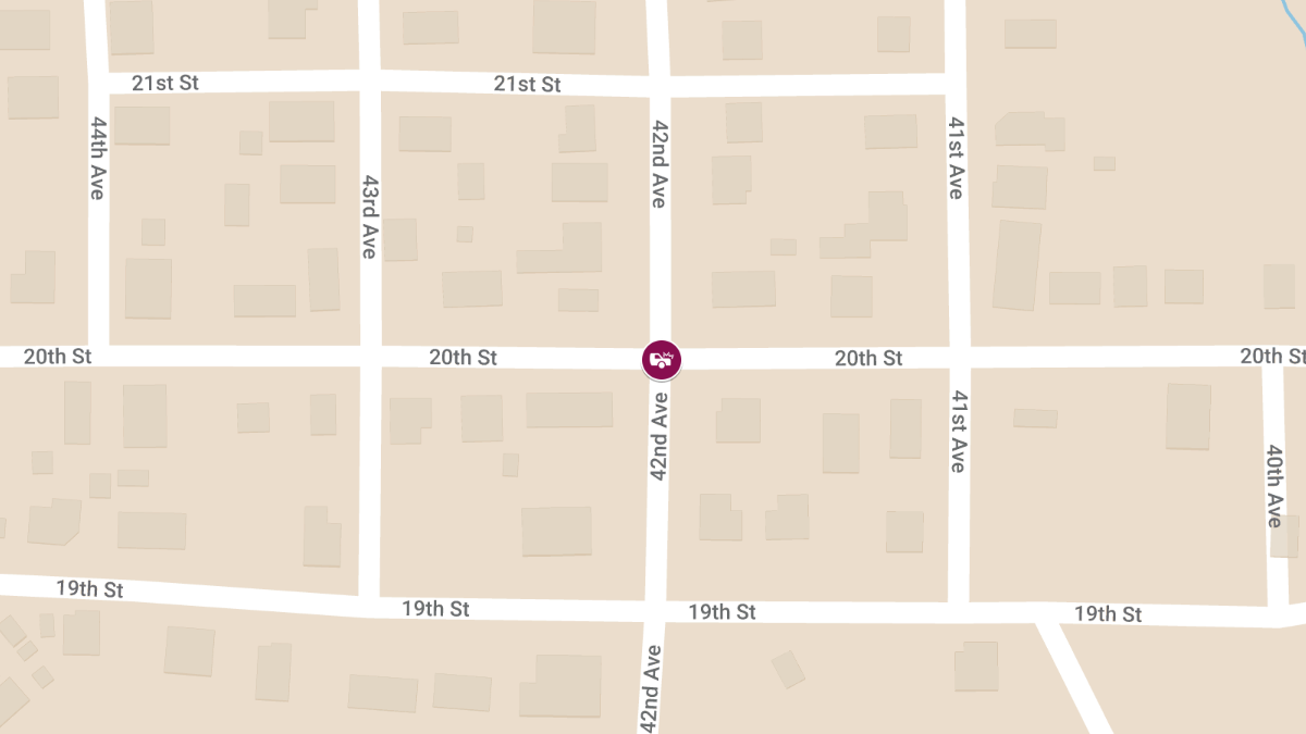 Accident with Injuries at 42nd Ave and 20th St