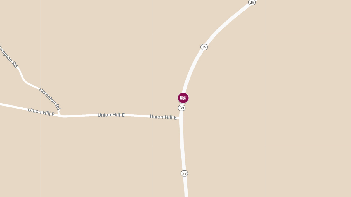 Accident with Injuries on Hwy 39 N near Union Hill East Rd