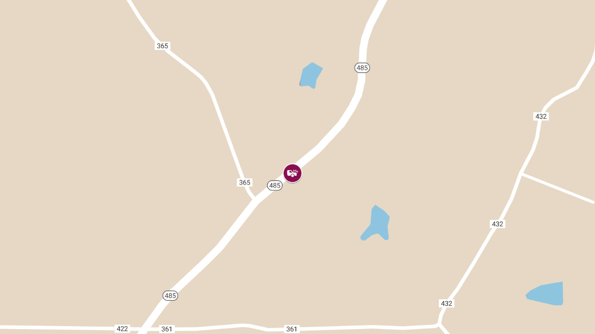 Accident with Injuries on Hwy 485 near Rd 365