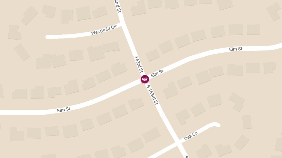 Accident with Injury at 163rd and Elm Street