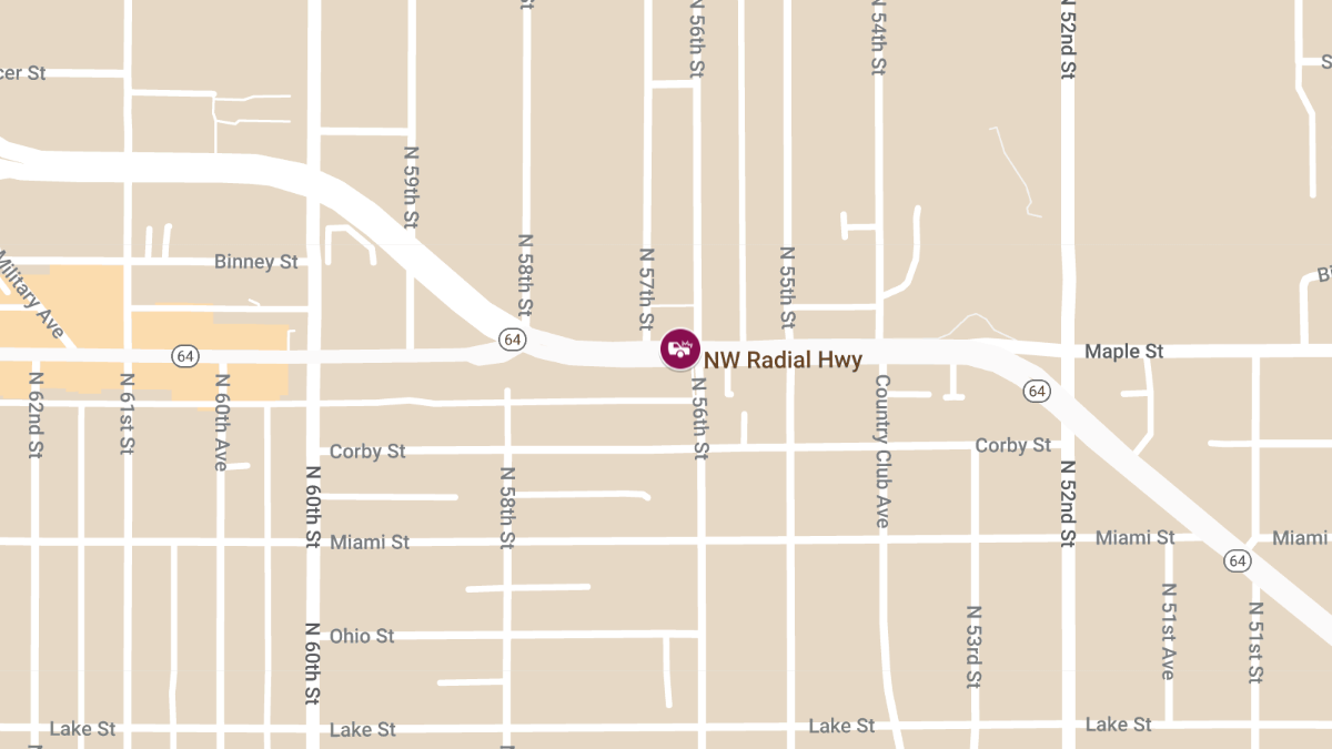 Accident with Injury at 56th and NW Radial Hwy