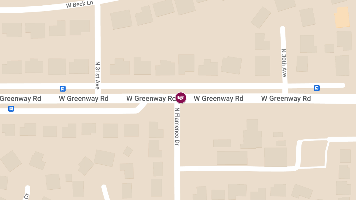 Accident with Injury at Flamenco Dr and Greenway Rd