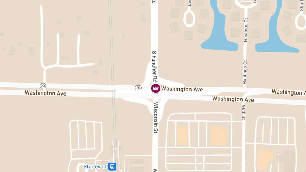 Accident with Injury at Washington Ave and Wisconsin St