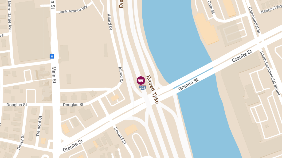Accident with Injury on 293 North over Granite St Bridge