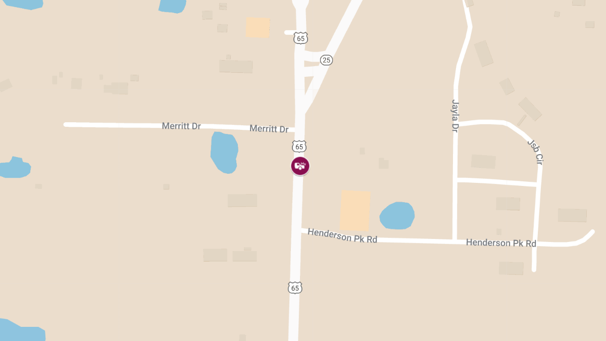 Accident with Injury on NB U.S. Highway 65 near State Highway 25