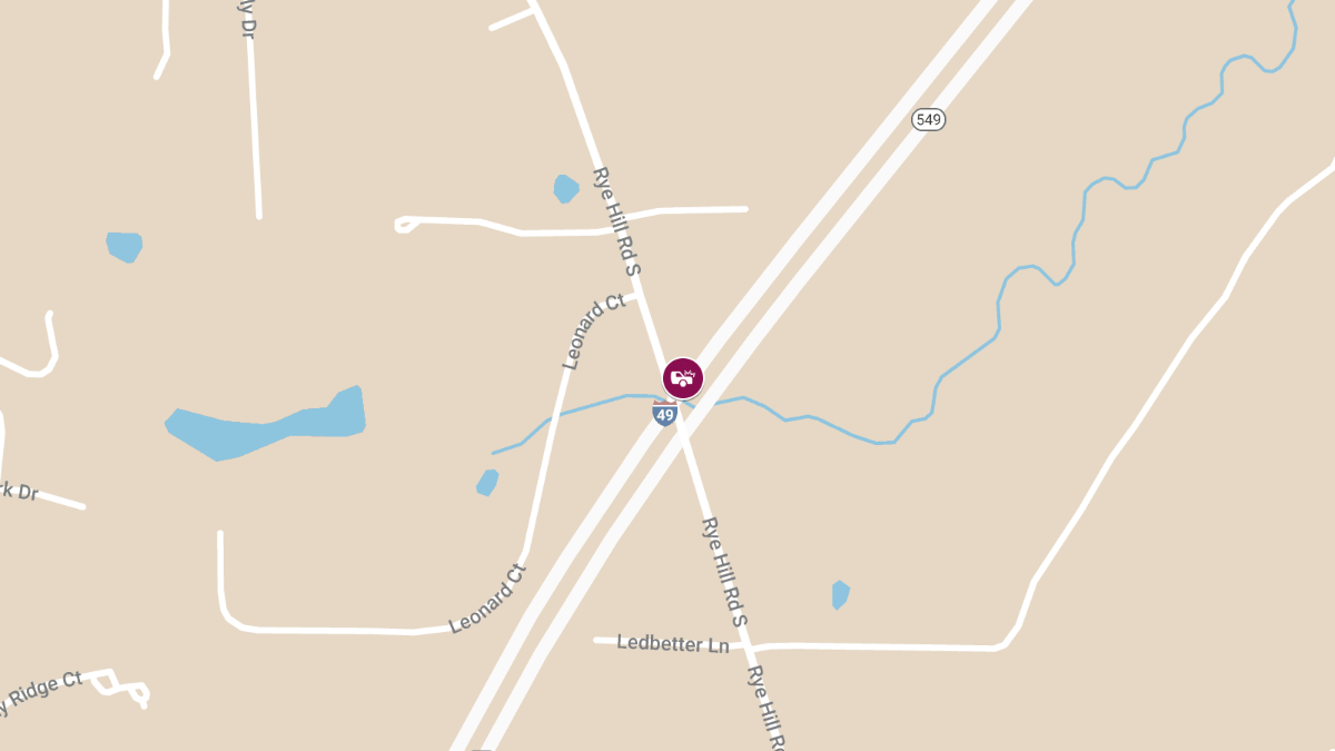 Accident with Injury on SB I-49 Near Exit 20