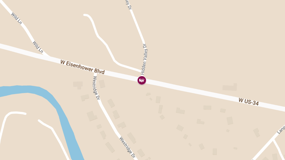 Auto Crash with Injury at Hwy 34 and Hidden Valley Dr