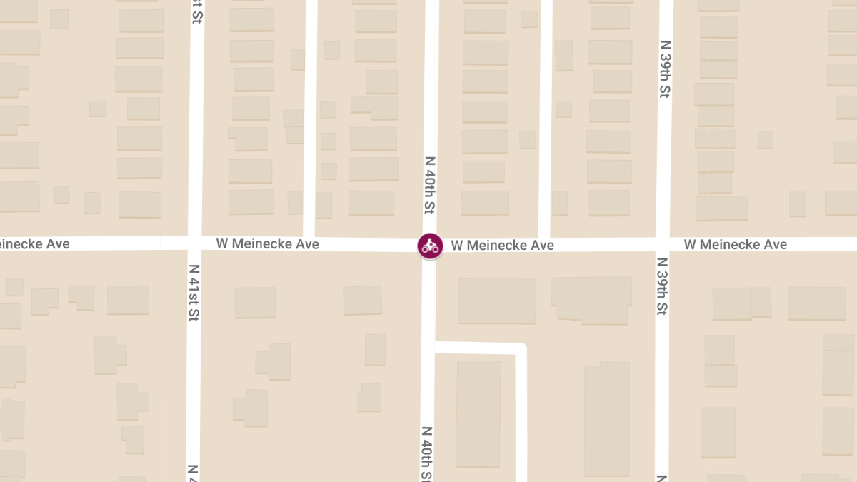 Bicycle Accident with Injury at 40th St and Meinecke Ave