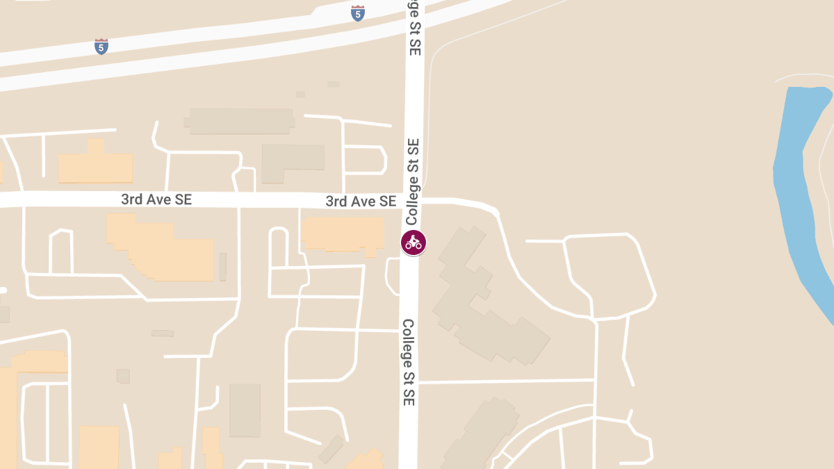 Bicycle Crash at College St and Third Ave SE