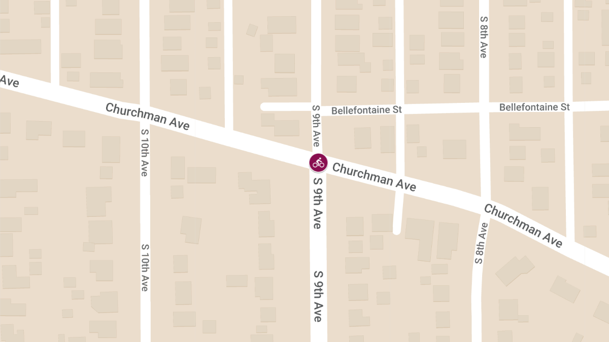 Bicyclist Incident at Churchman Ave & S 9th Ave