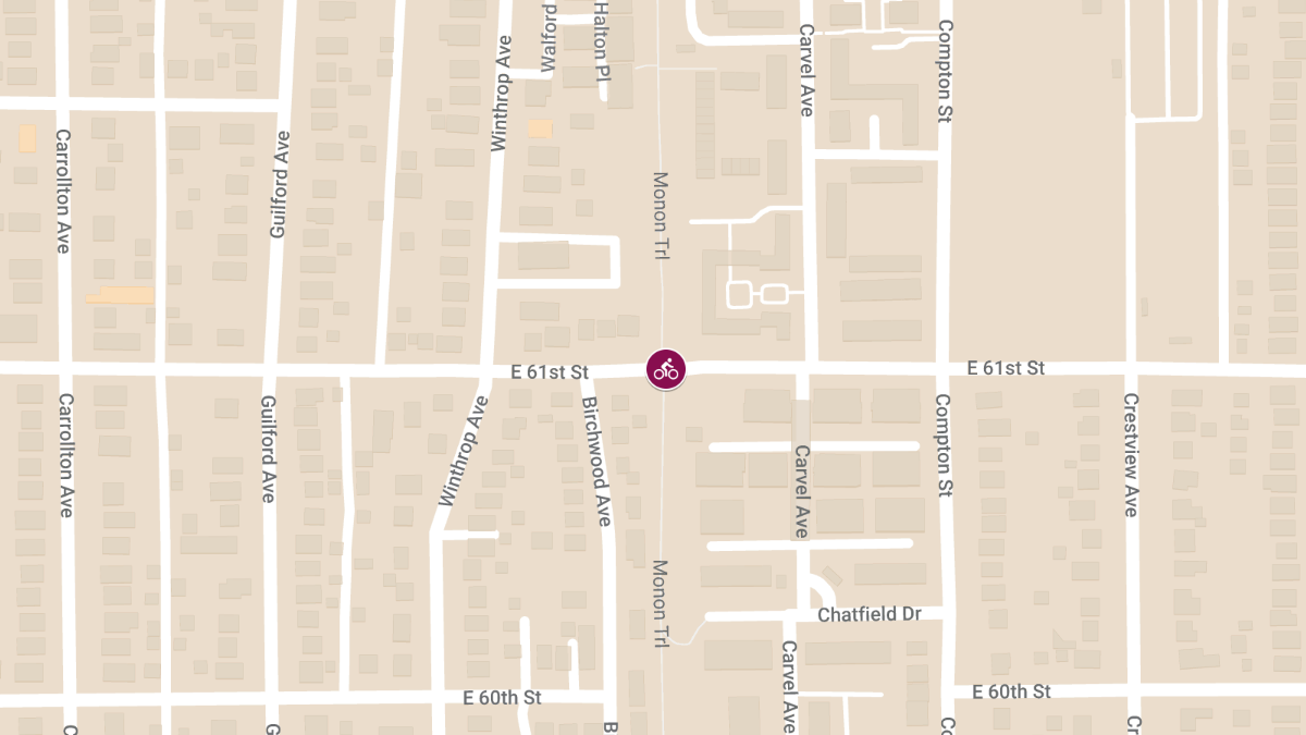 Bicyclist Incident at E 61st St & Monon Tr