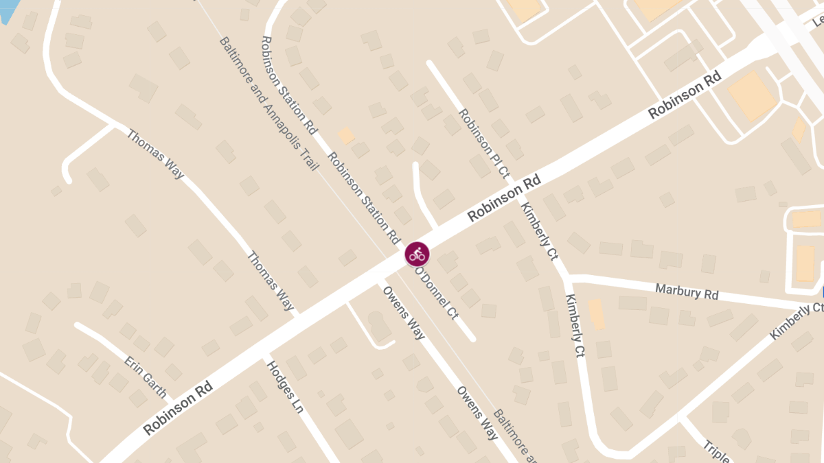 Bicyclist Injured in Accident on Robinson Rd and B&A Trail