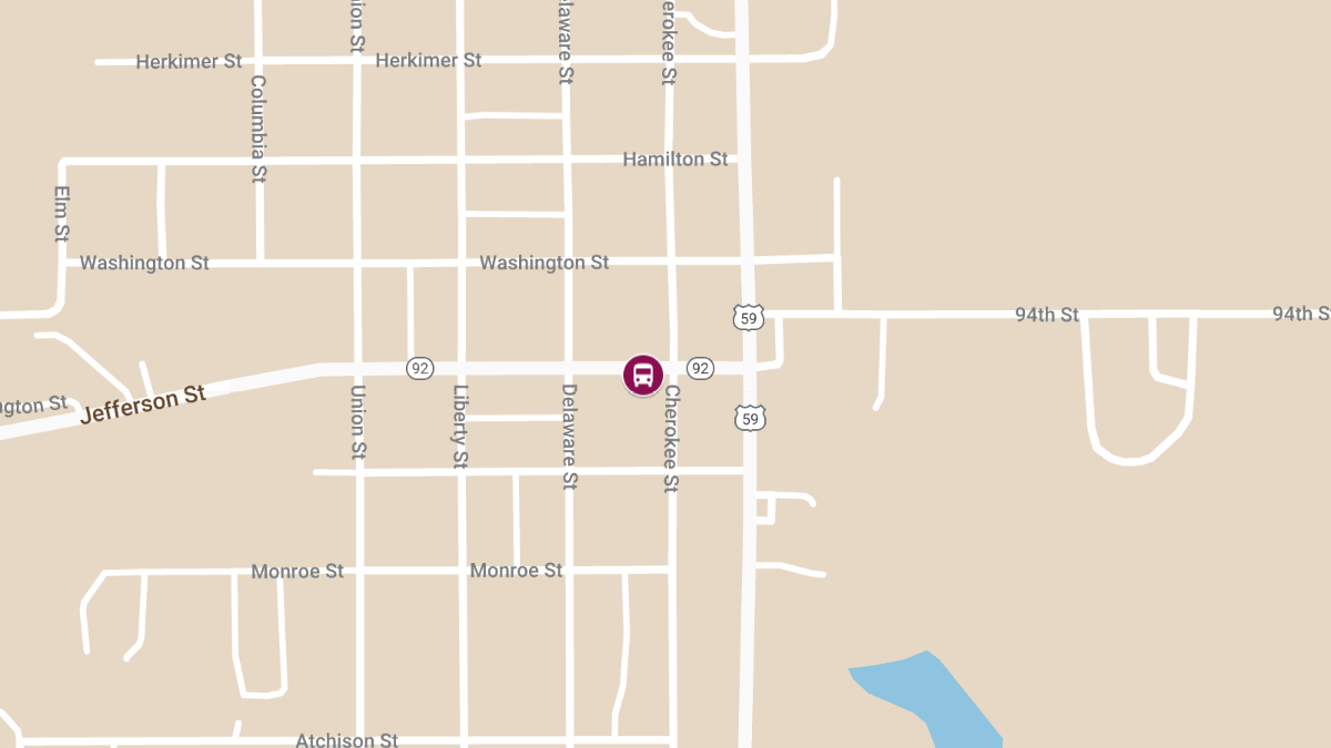 Car Accident Involving School Bus on K-92