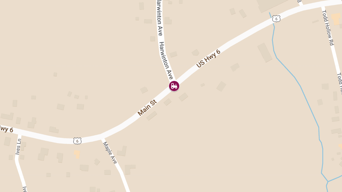 Car vs. Tractor Trailer Accident at Main St (Rt 6) and Harwinton Ave