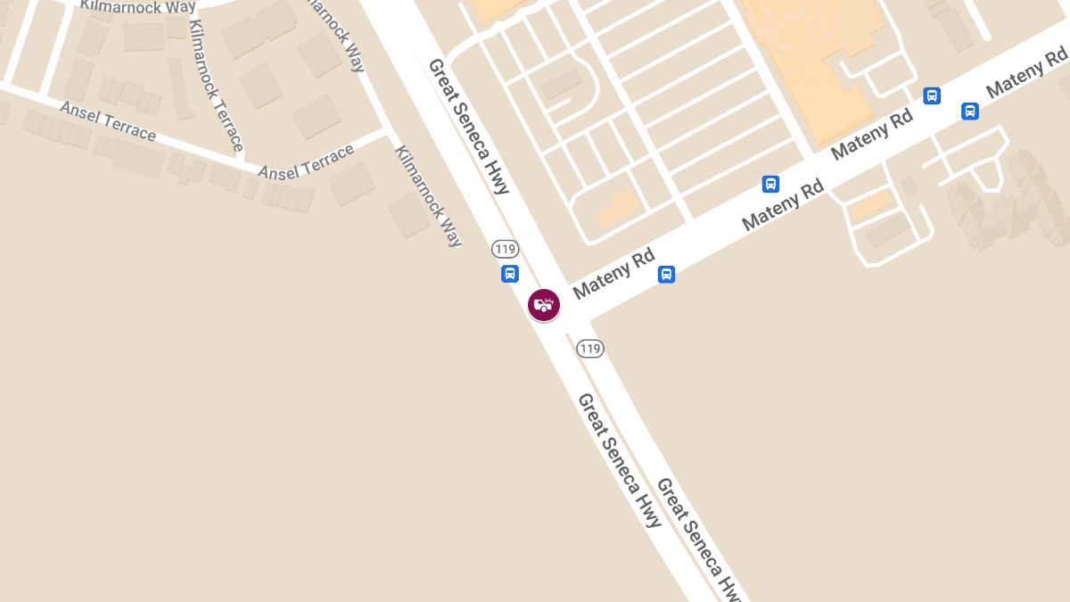 Collision at Great Seneca Highway and Mateny Road
