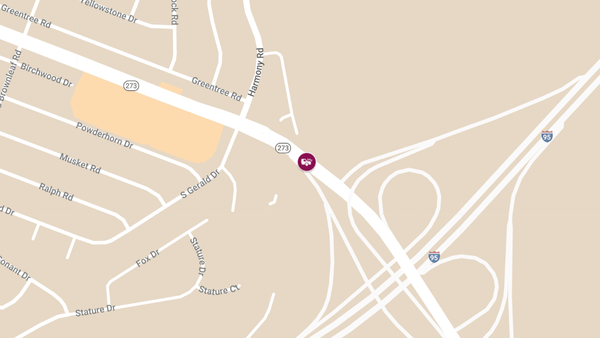 Crash at Route 273 Ramp to I-95 Northbound