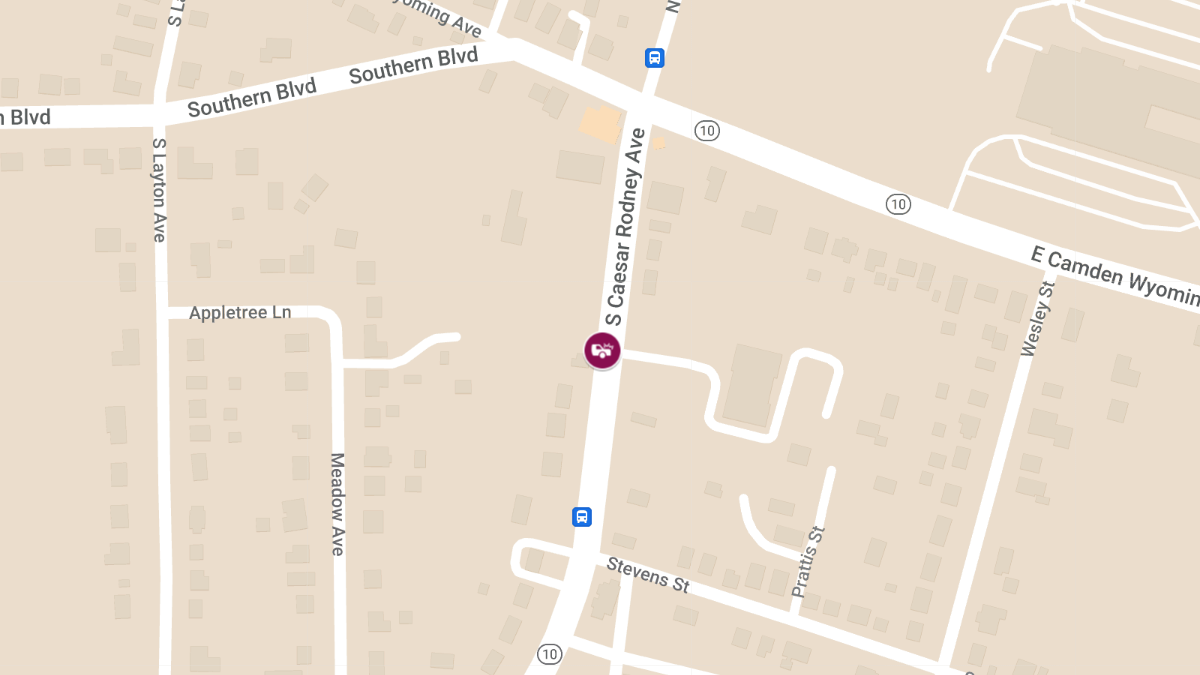 Crash on South Caesar Rodney Ave