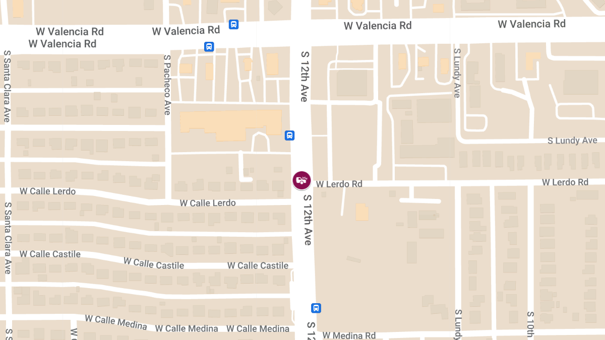 Crash with Injuries at 12th Ave and Lerdo Rd