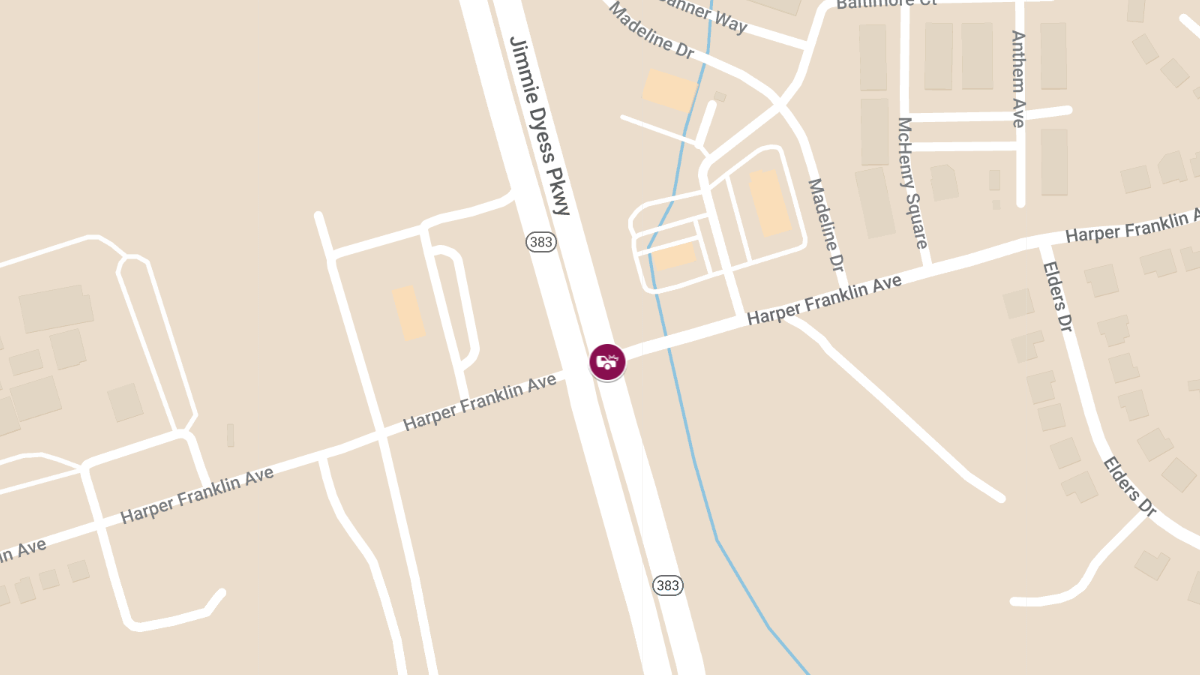Crash with Injuries at Jimmie Dyess Pkwy and Harper Franklin Ave