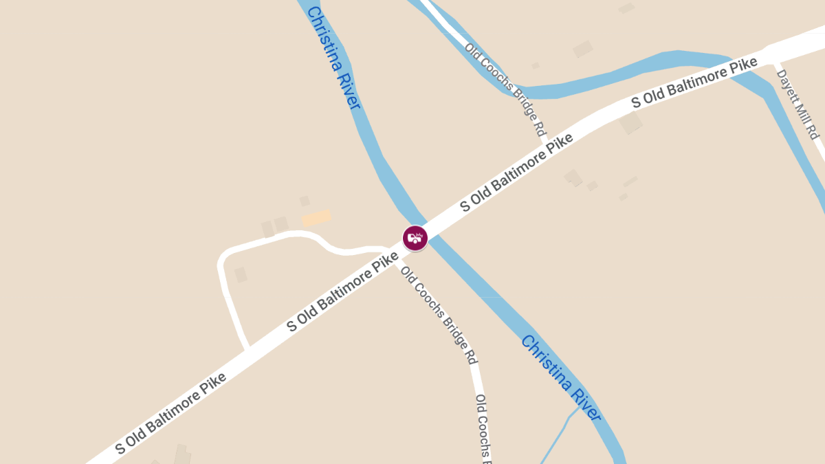 Crash with Injuries at Old Baltimore Pike and Old Cooches Bridge Rd