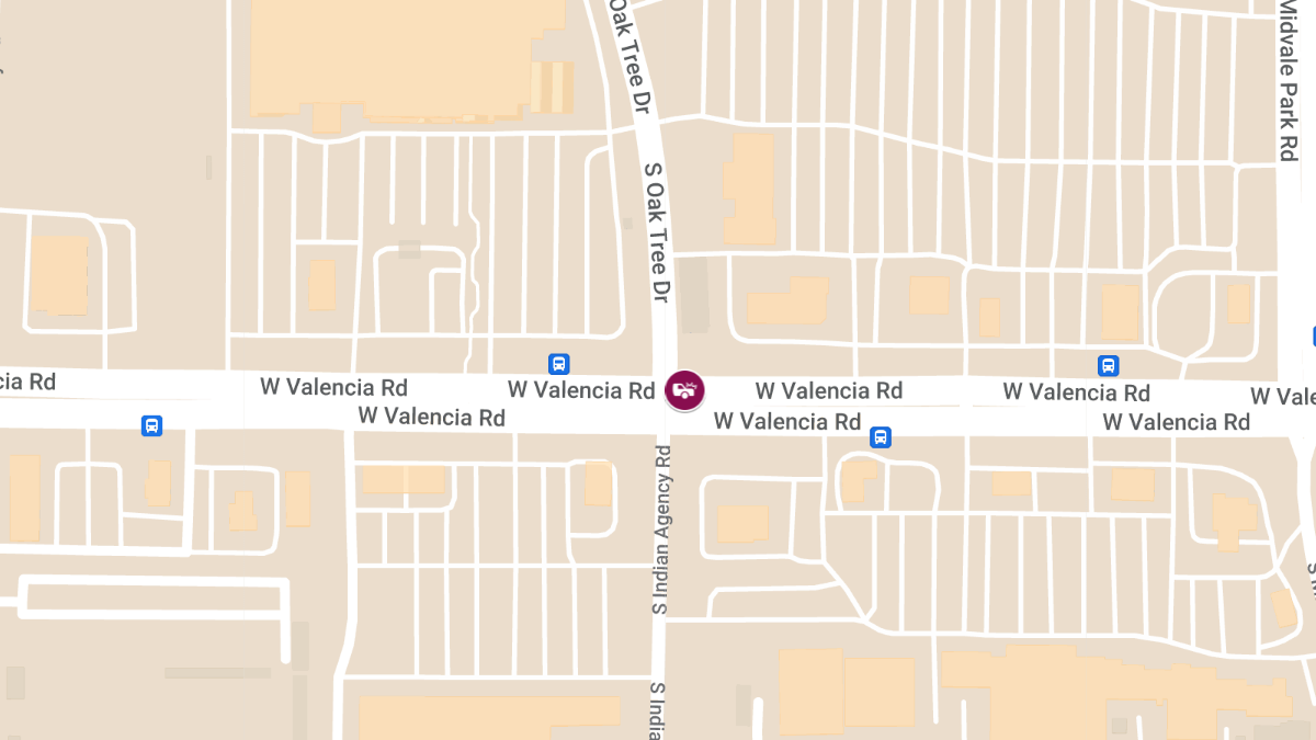 Crash with Injuries at Valencia and Oak Tree