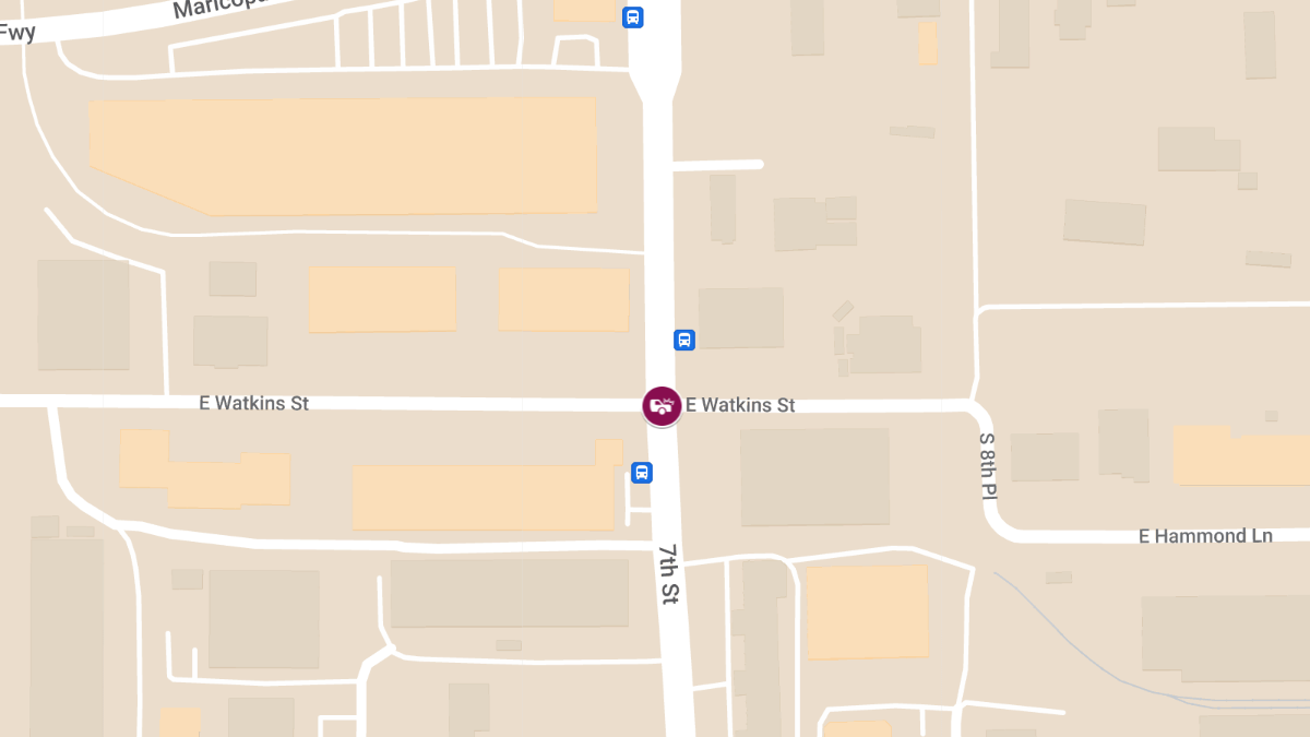 Crash with Injury at 7th St at Watkins St