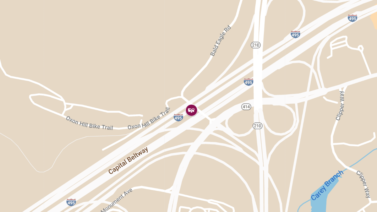Crash with Injury at I-95 495 NB (Outer Loop) at MD-414 (Exit 4)