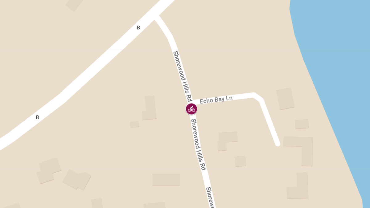 Cyclist Injured in Accident on Shorewood Hills Rd and Echo Bay Ln
