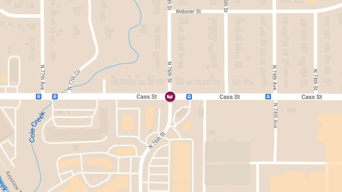 Cyclist Injured in Collision at 76th St and Cass St