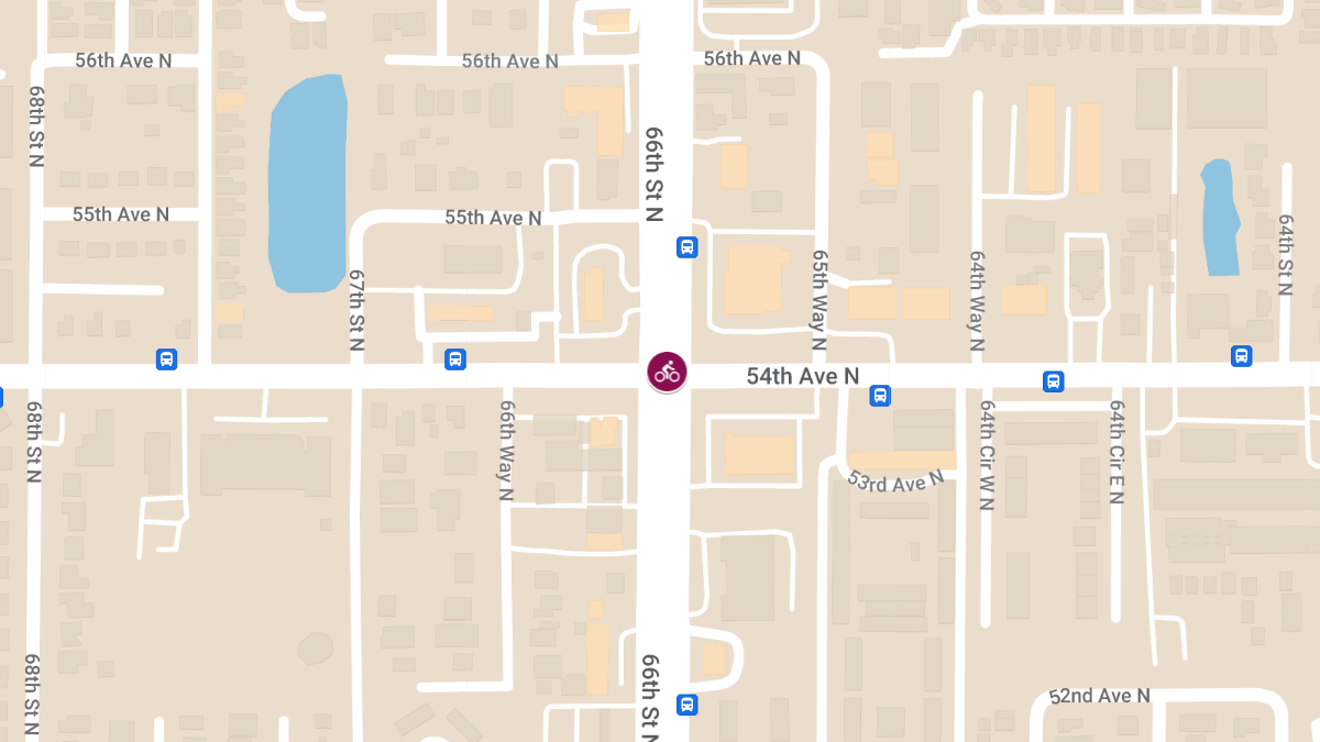 Cyclist Injured in Crash at 54th Ave N and 66th St N
