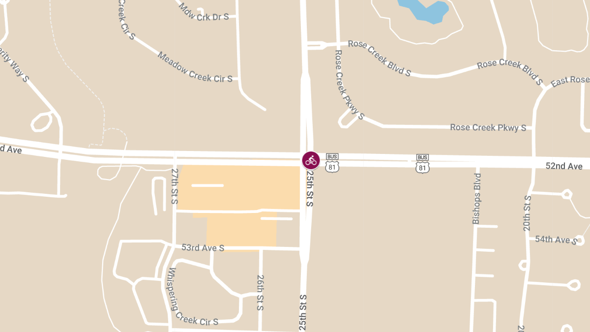 Cyclist Injured in Vehicle Collision at 25th St S