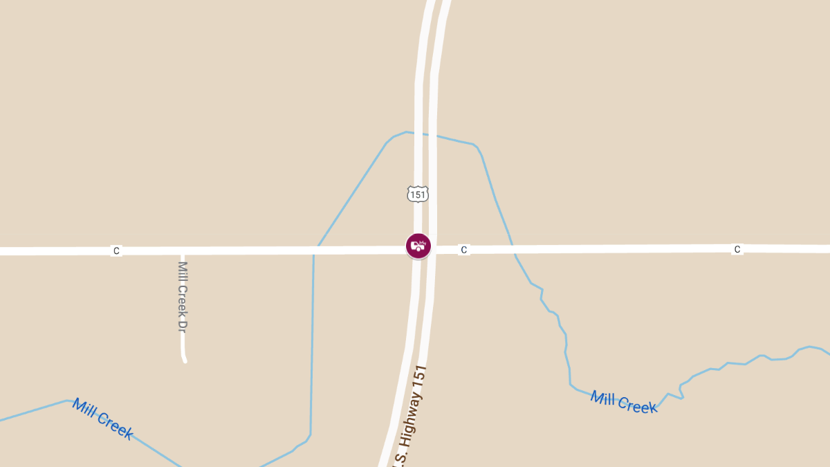 Driver Injured, Arrested After two vehicle Crash on US Hwy 151 & County Rd C