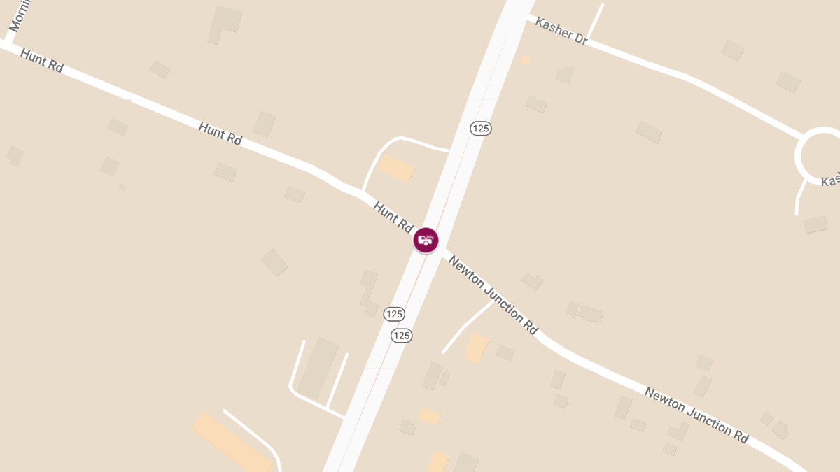 Facial Injury in Motorcycle Crash on Rte 125 & Hunt Rd