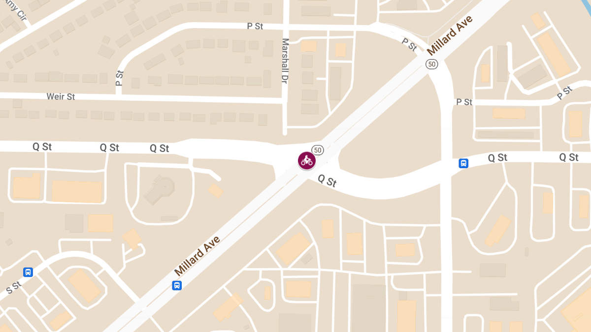 Fatal Crash Involving Motorcycle at Millard Ave and Q St