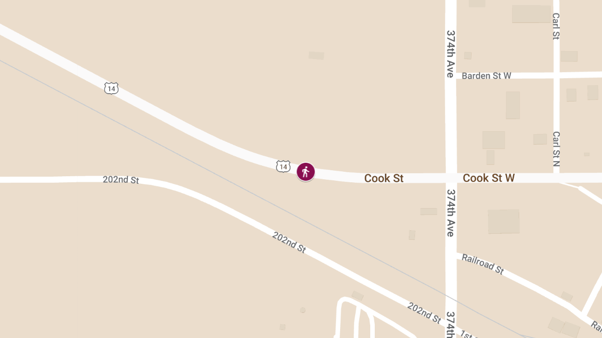 Fatal Crash Involving Two Vehicles and a Pedestrian on US Highway 14