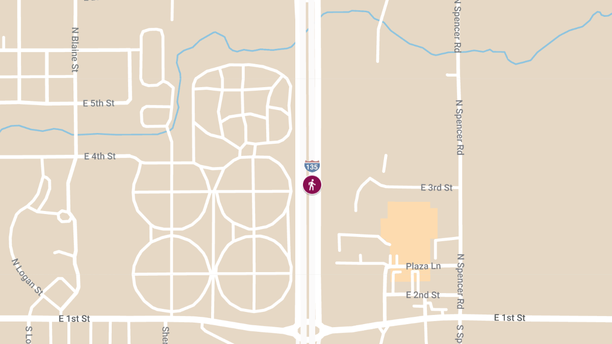 Fatal Pedestrian Accident on I-135 Near E 1st St