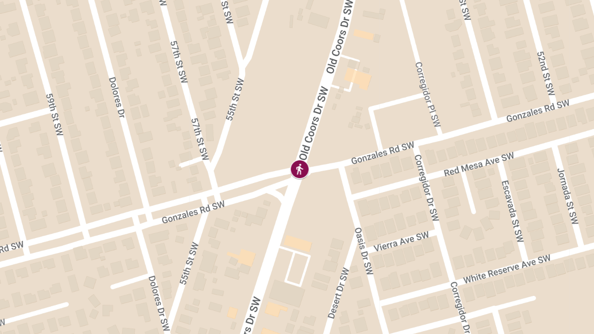 Fatal Pedestrian Crash on Coors Blvd SW near Gonzales Rd