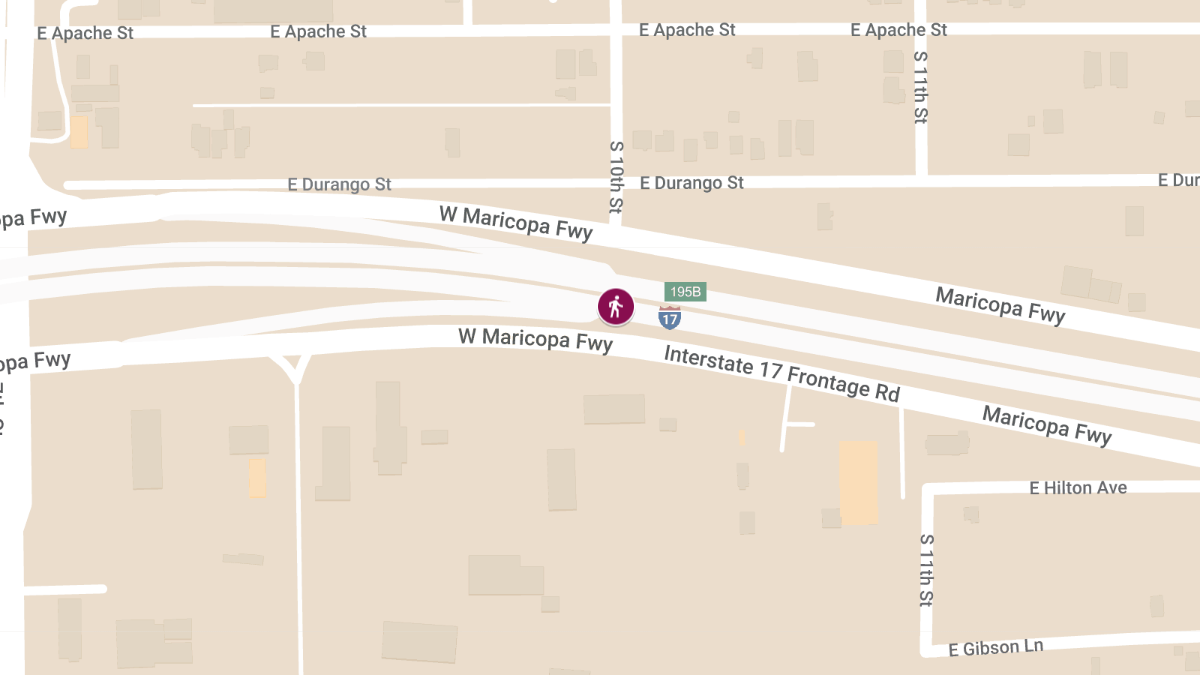 Fatal Pedestrian Crash on Interstate 17 at Durango Curve