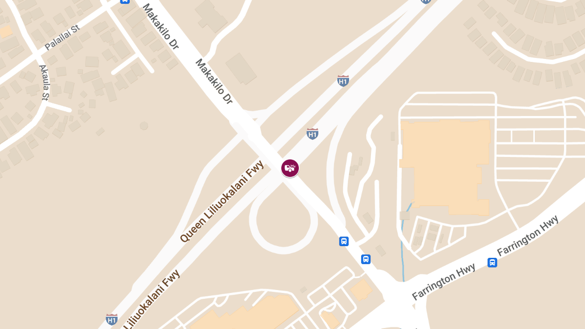Four Injured in Multi-Vehicle Crash on H-1 Fwy at Wakea Off-Ramp