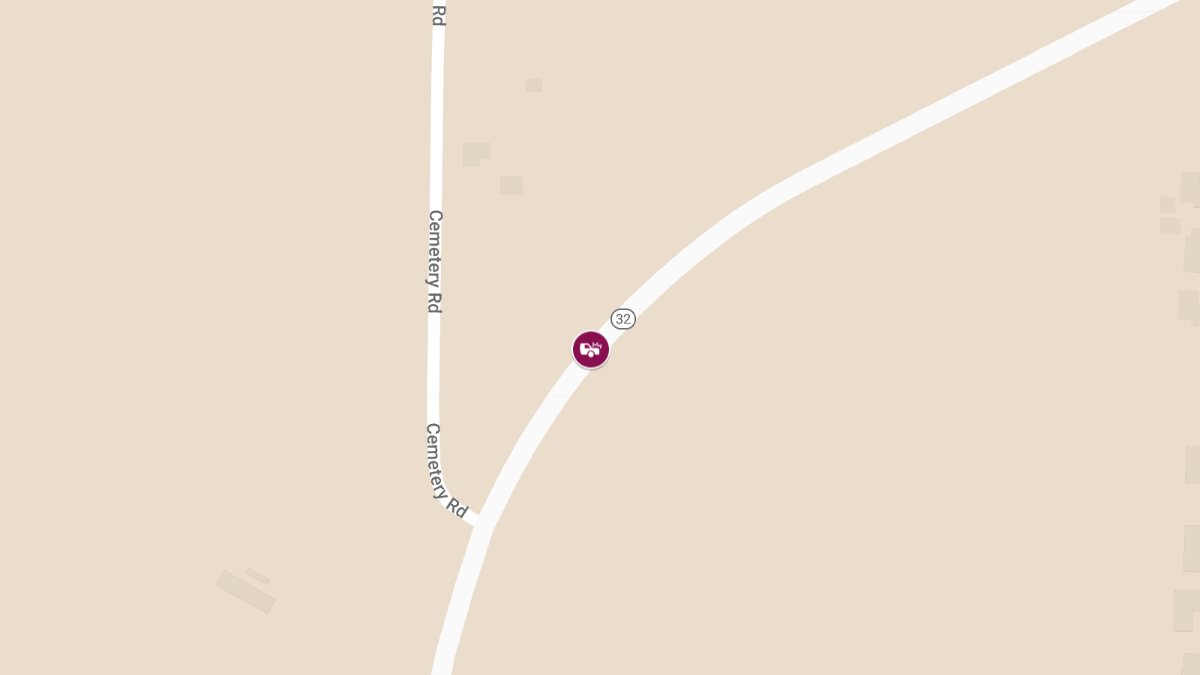 Head-On Crash on Highway 32 Causes Injury