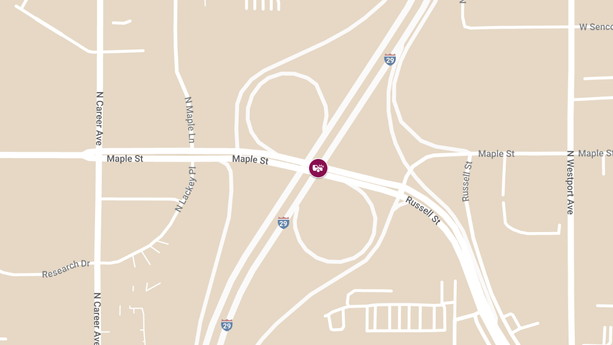 Injuries Reported in Accident on I-29 and Maple St