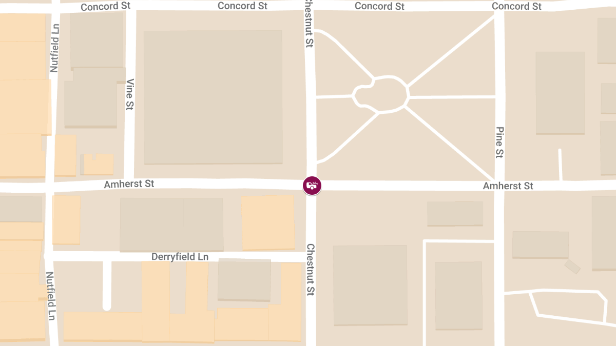 Injuries Reported in Crash at Amherst St & Chestnut St