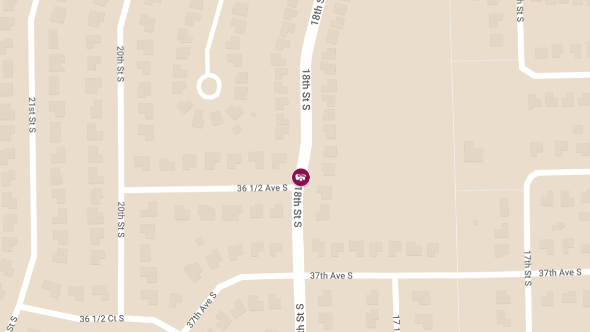 Injuries Reported in Crash on 18th St S