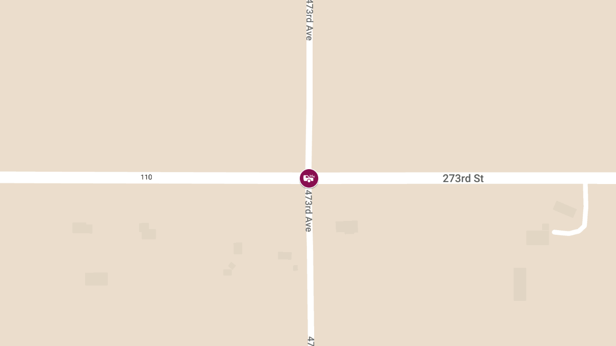 Injuries Reported in Rollover Accident at 273rd St & 473rd Ave