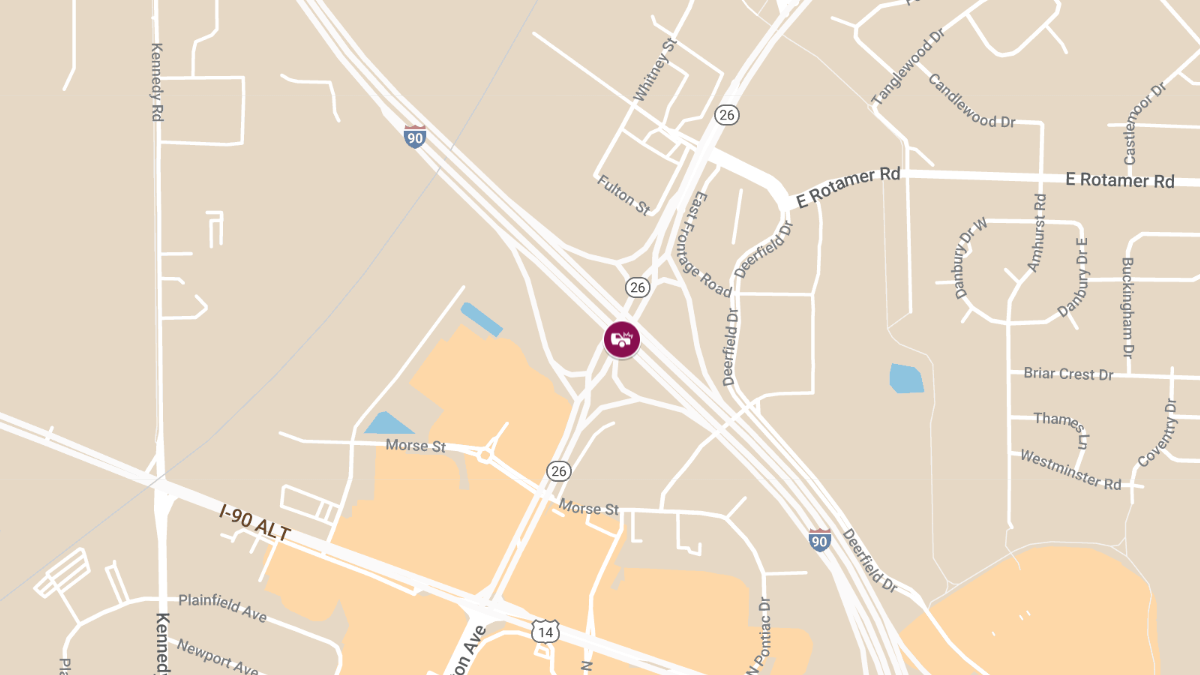 Injuries Reported in Two-Vehicle Crash at I-90 & Milton Ave