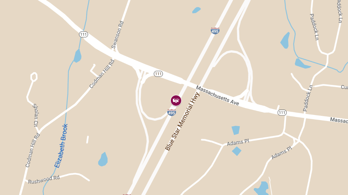 Injuries in Crash on I-495 SB near Massachusetts Ave