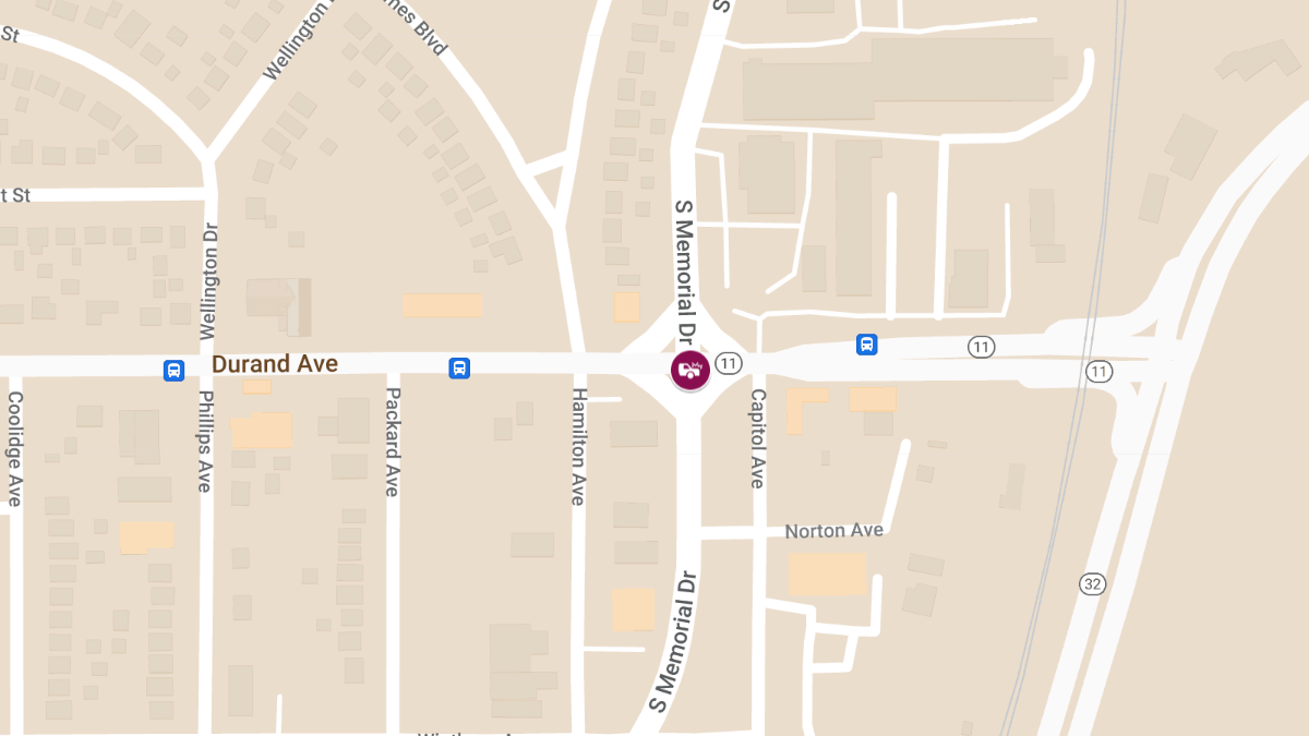 Injury Accident at Durand Ave & S Memorial Dr